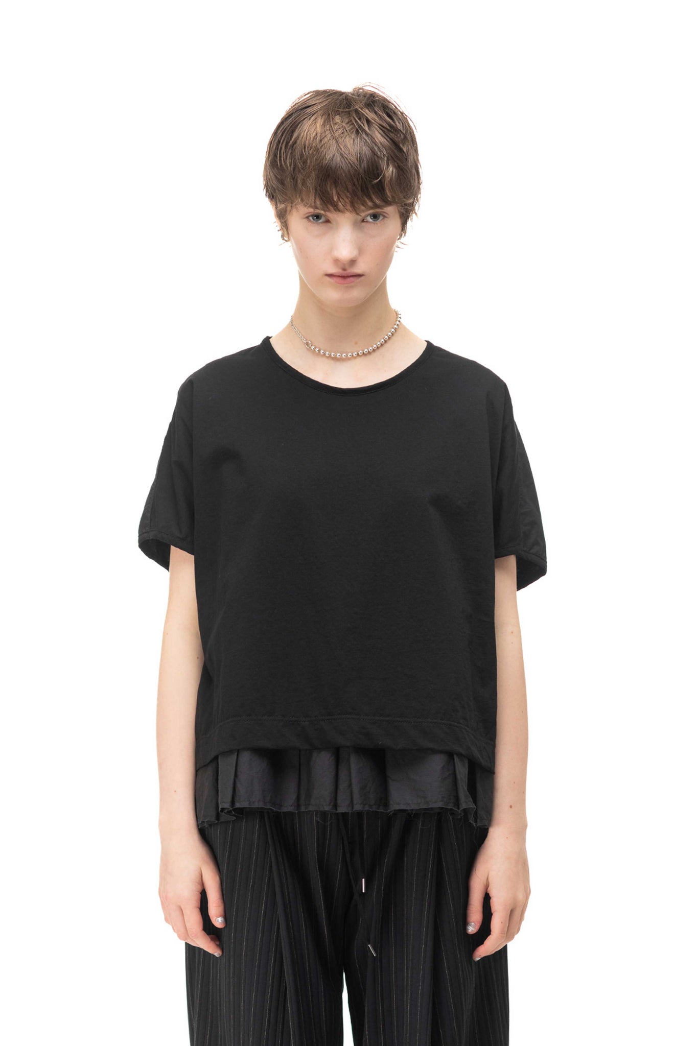 Reversal Top | Washed Cotton | Black