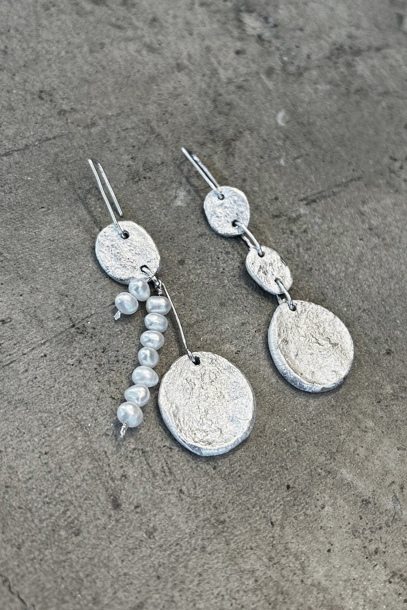 #W018 Yellow Pearl | Earrings | 925 Silver + Seed pearls