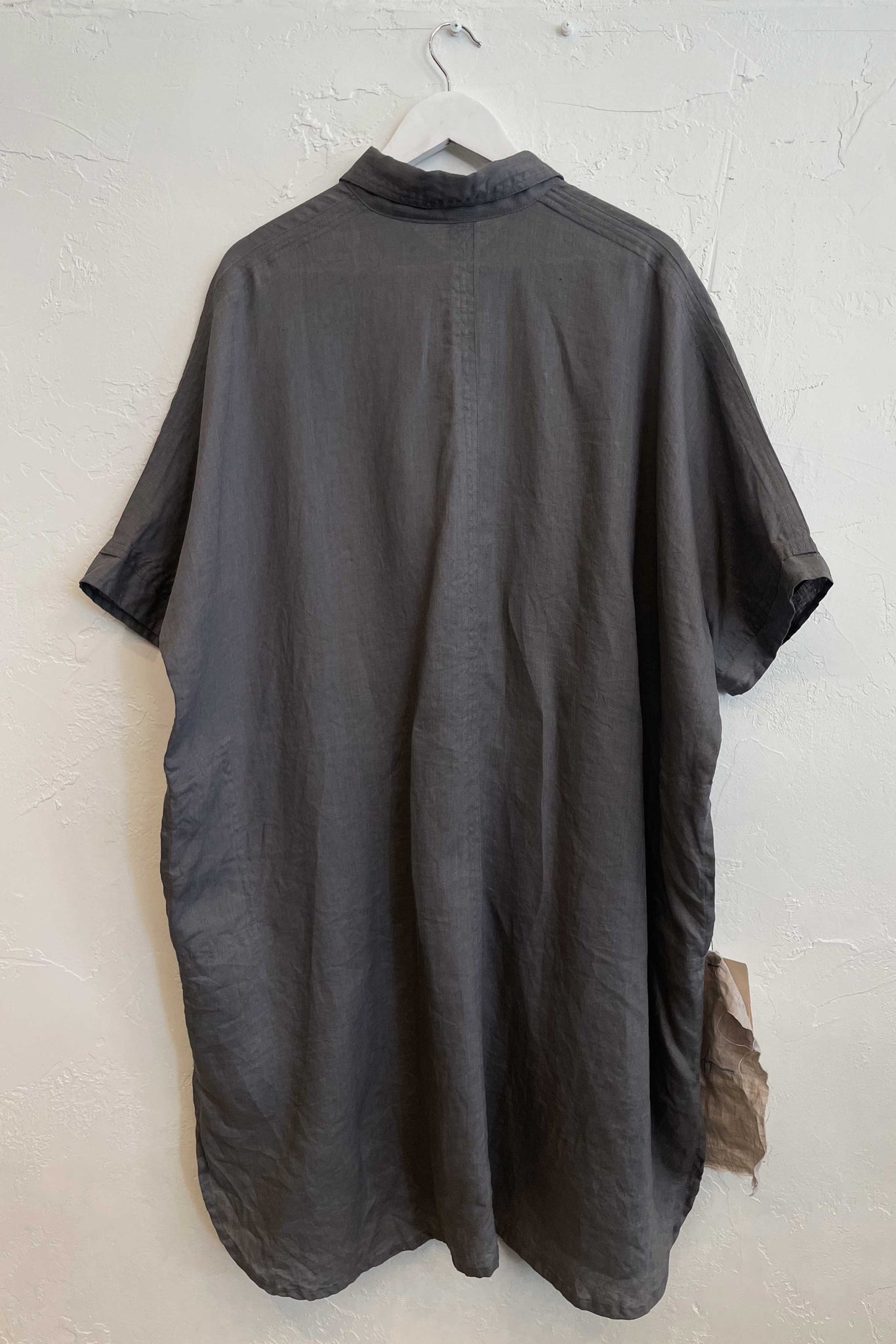 #094 Overshirt short sleeve | Linen | Grey