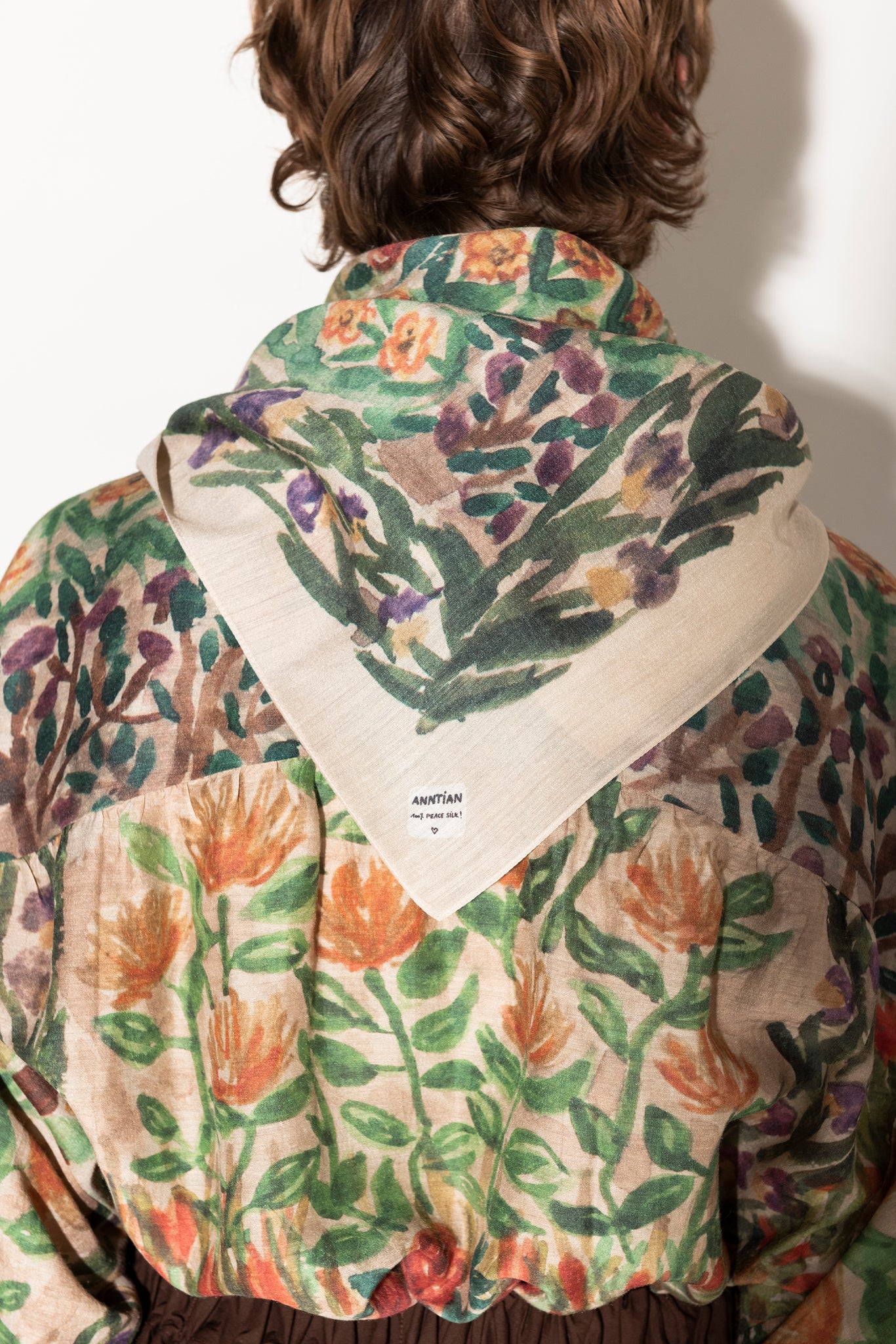 Scarf Shirt | Ahimsa Silk | Flower Beds