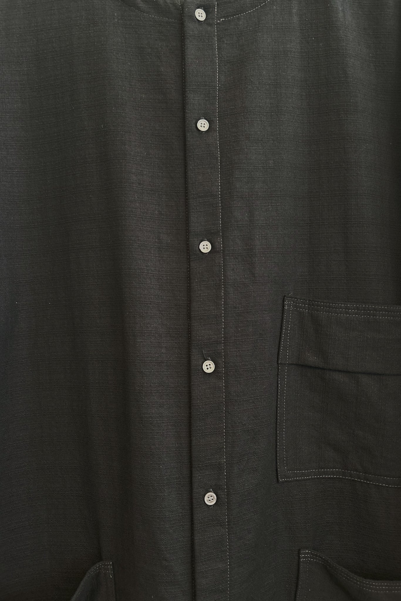 #087 Houseshirt | Cotton/Linen | Black