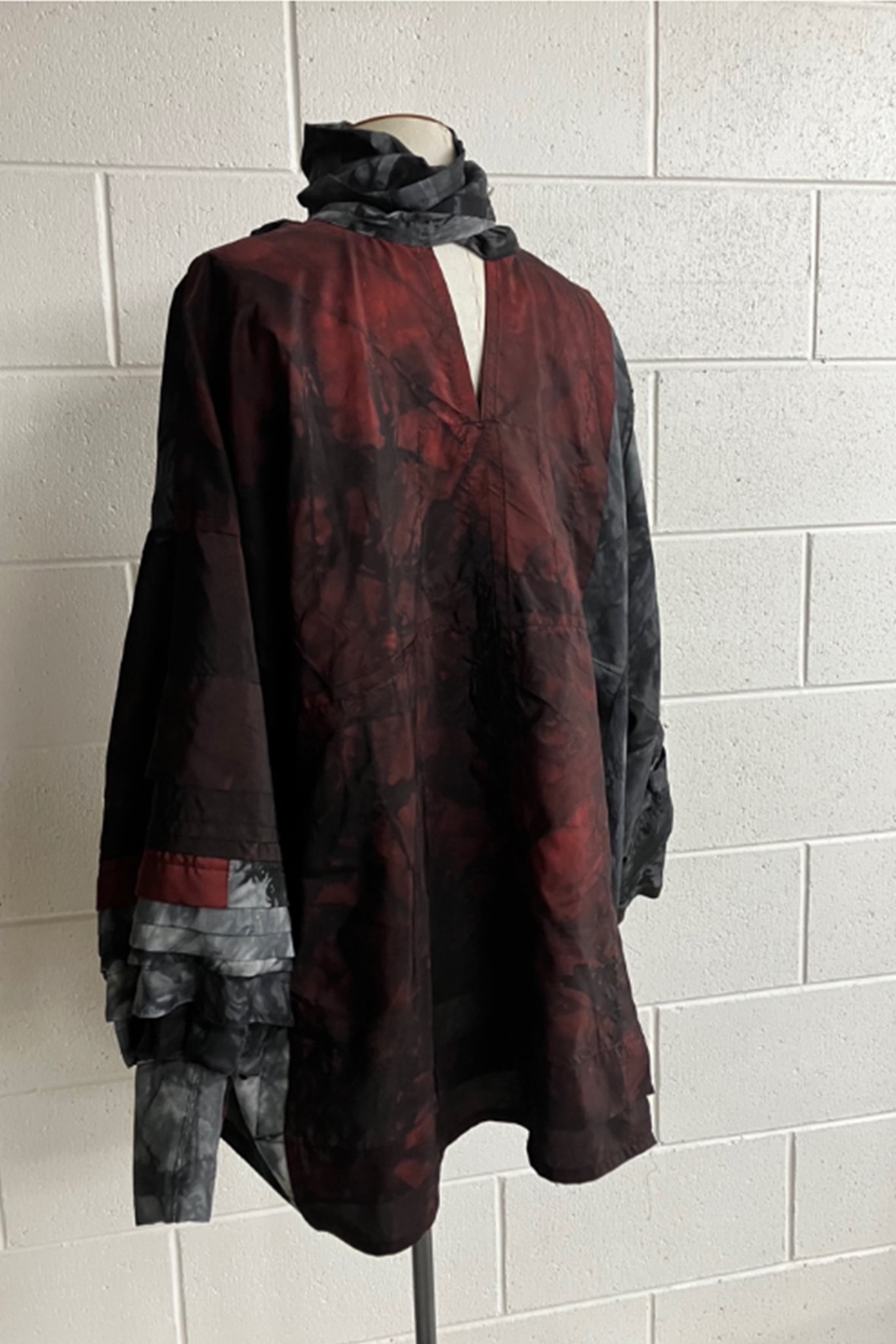 #236 Midnight Oil Shirt | Kimono Silk | Red/Grey