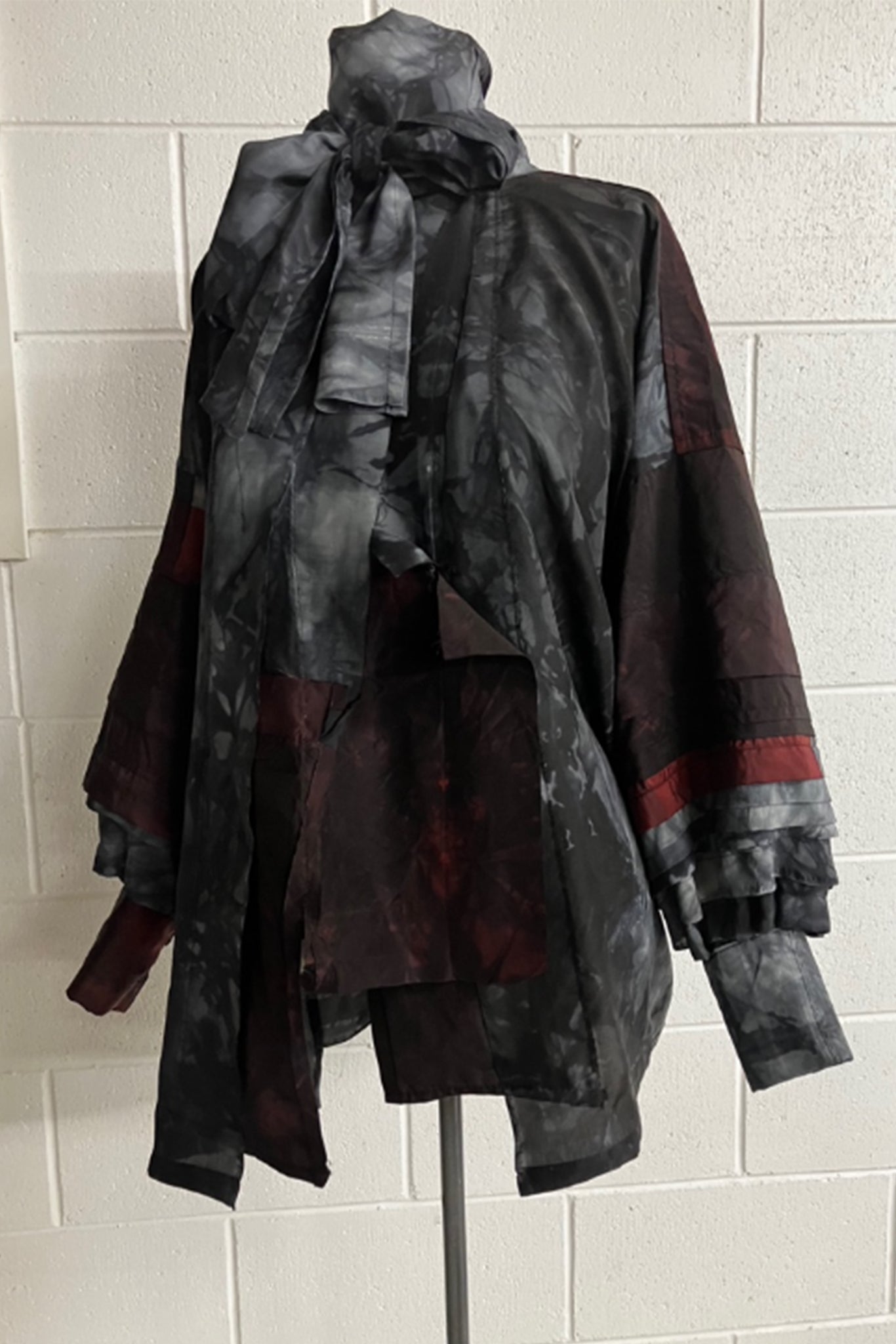 #236 Midnight Oil Shirt | Kimono Silk | Red/Grey