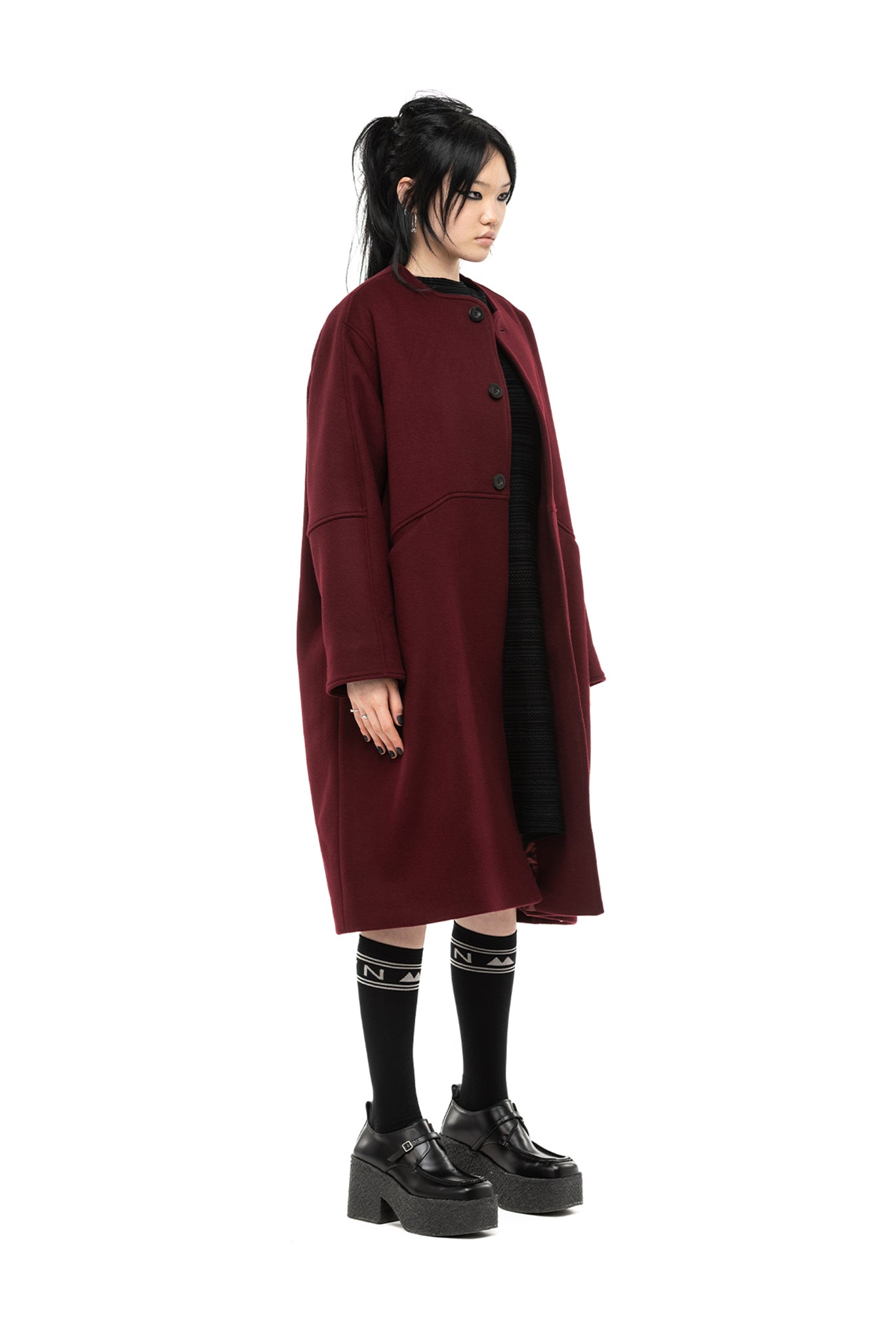 Baron Coat | Wool | Burgundy