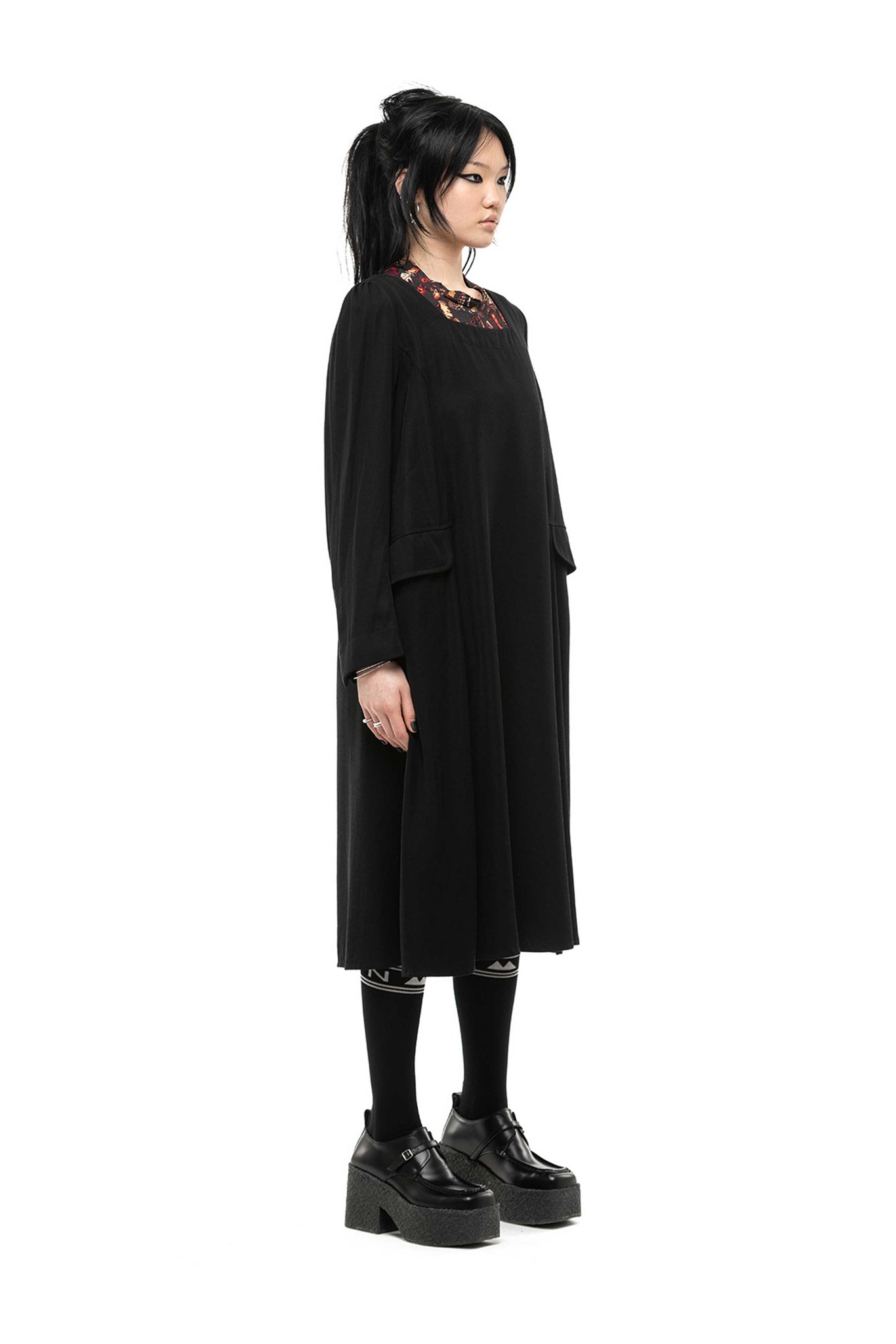 Hildegarde Dress | Twill Suiting | Black