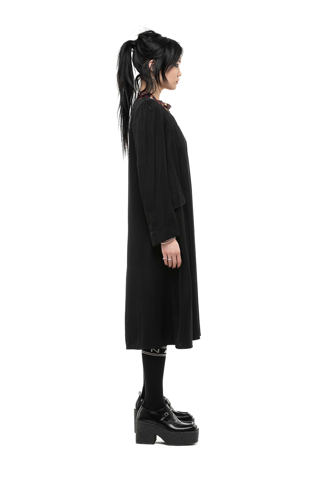 Hildegarde Dress | Twill Suiting | Black