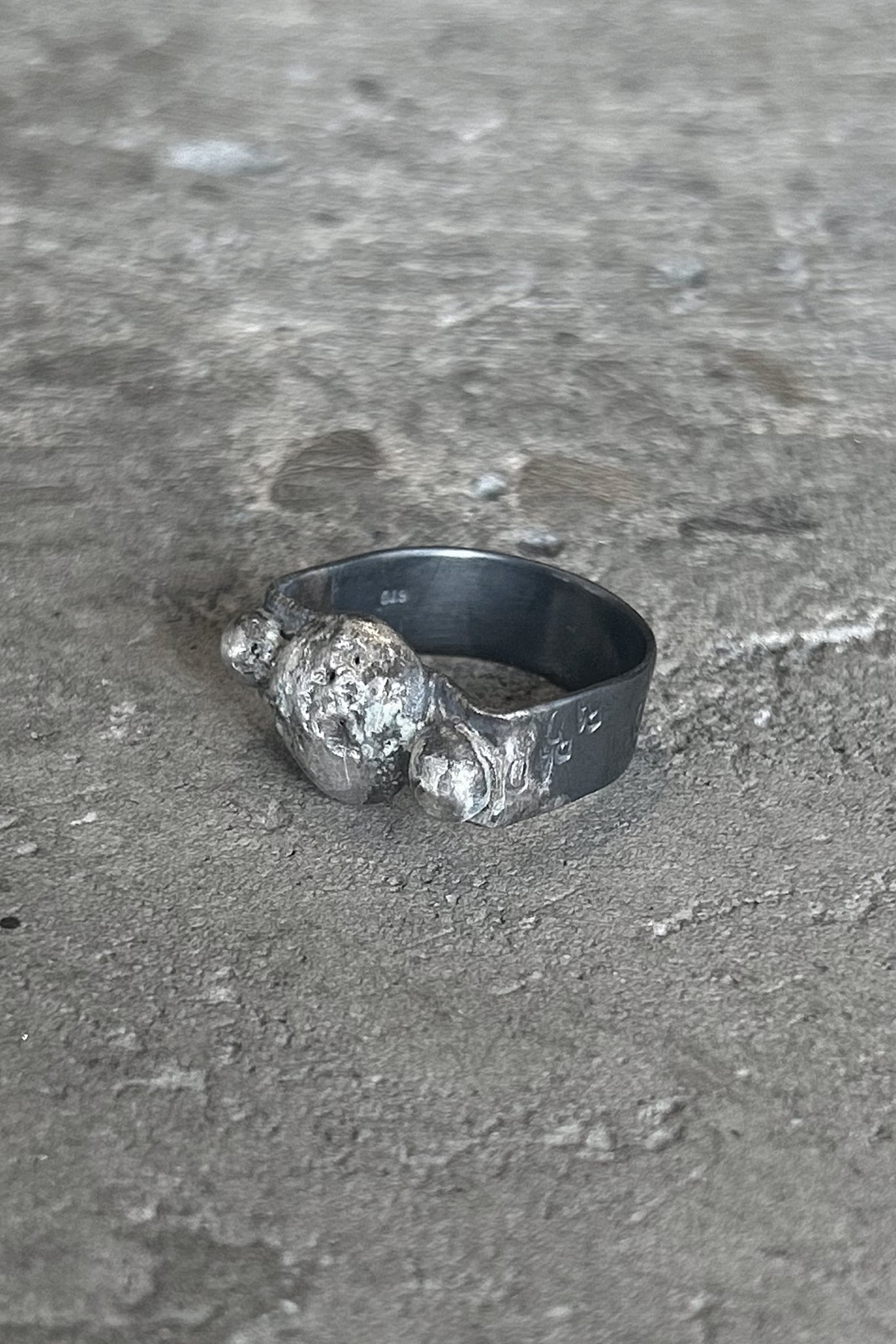 #W029 Horn & Downes signet ring | Recycled + Oxidised 925 Silver