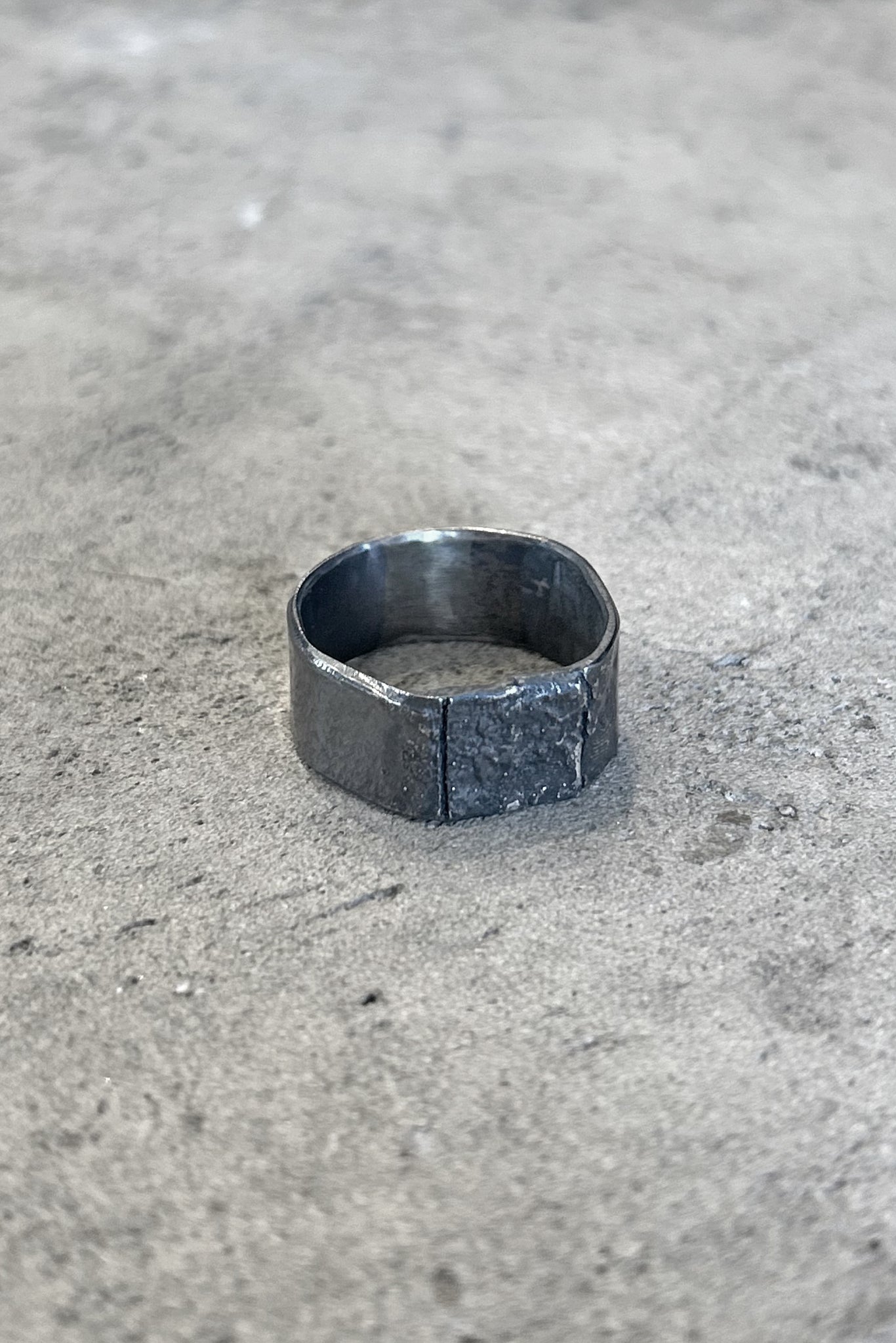 #W032 Mungo Jerry signet ring | Recycled + Oxidised 925 Silver