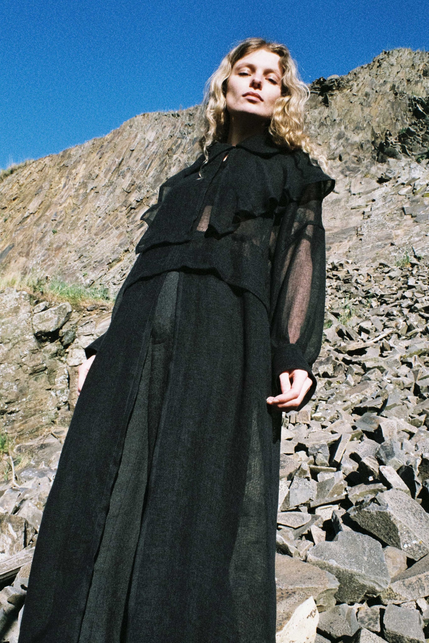 #227 Pekapeka Dress | Sheer Linen | Black