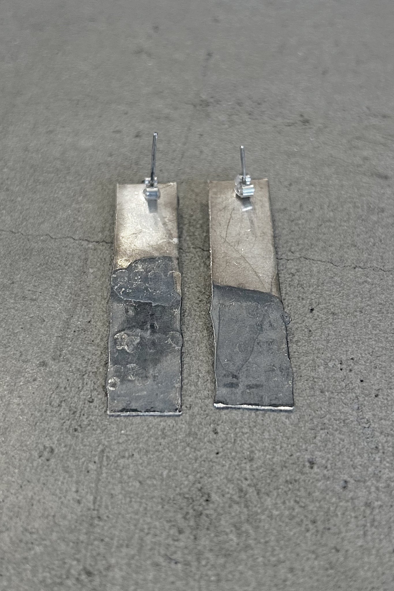 #W021 Shut the front gate | Earrings | Recycled + Oxidised Silver
