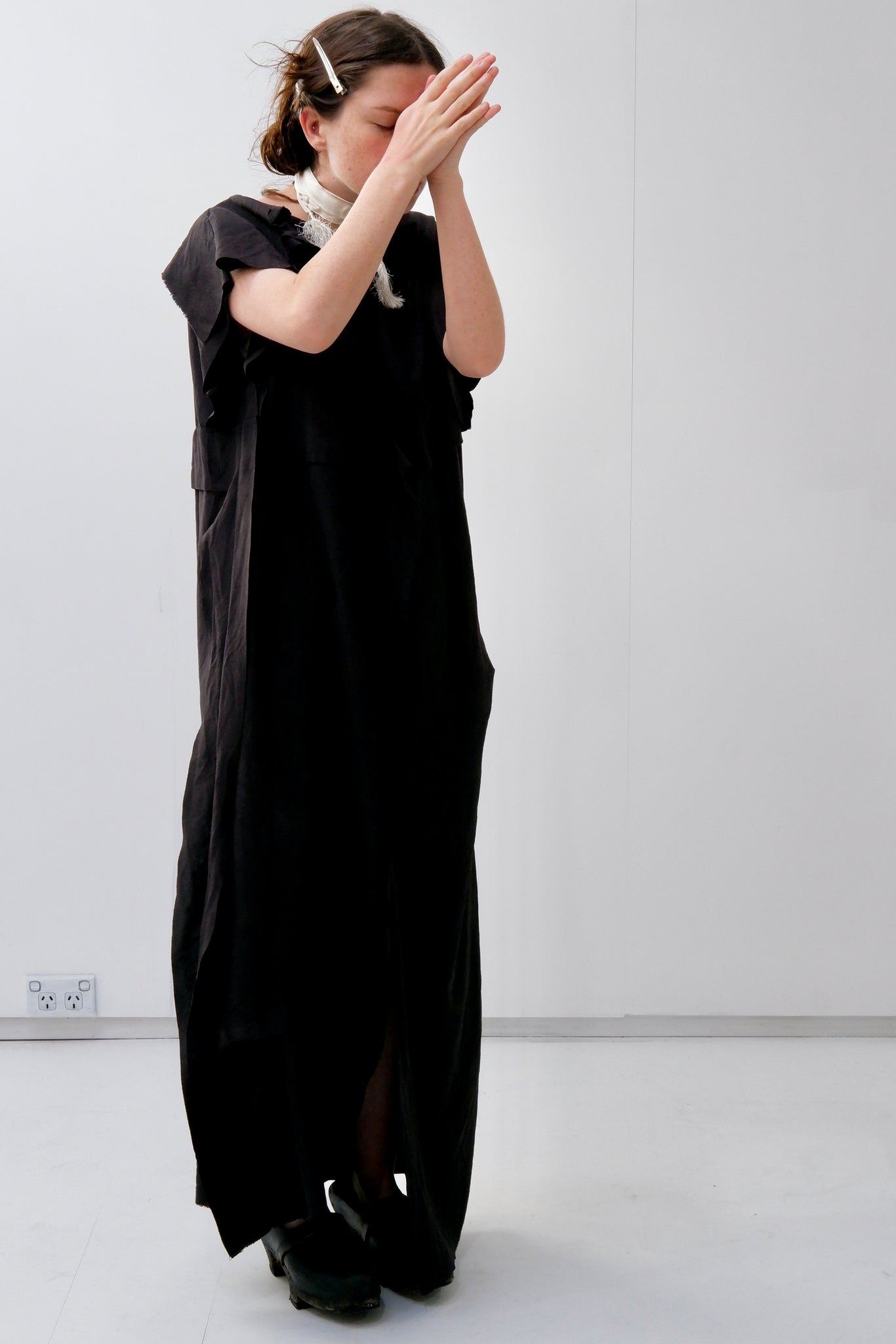 #674 Asymmetrical dress | Kimono Silk | Brown