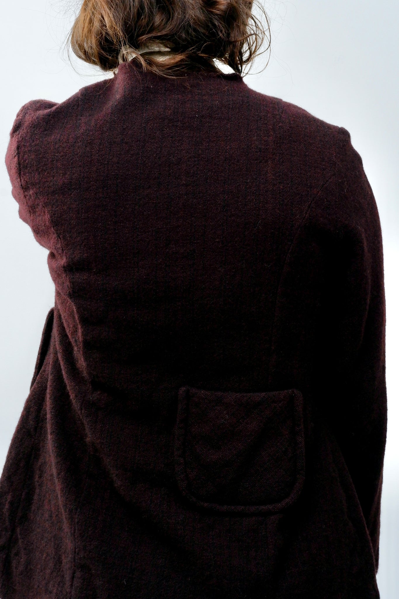 #685 Jacket w. Pockets | Wool | Maroon