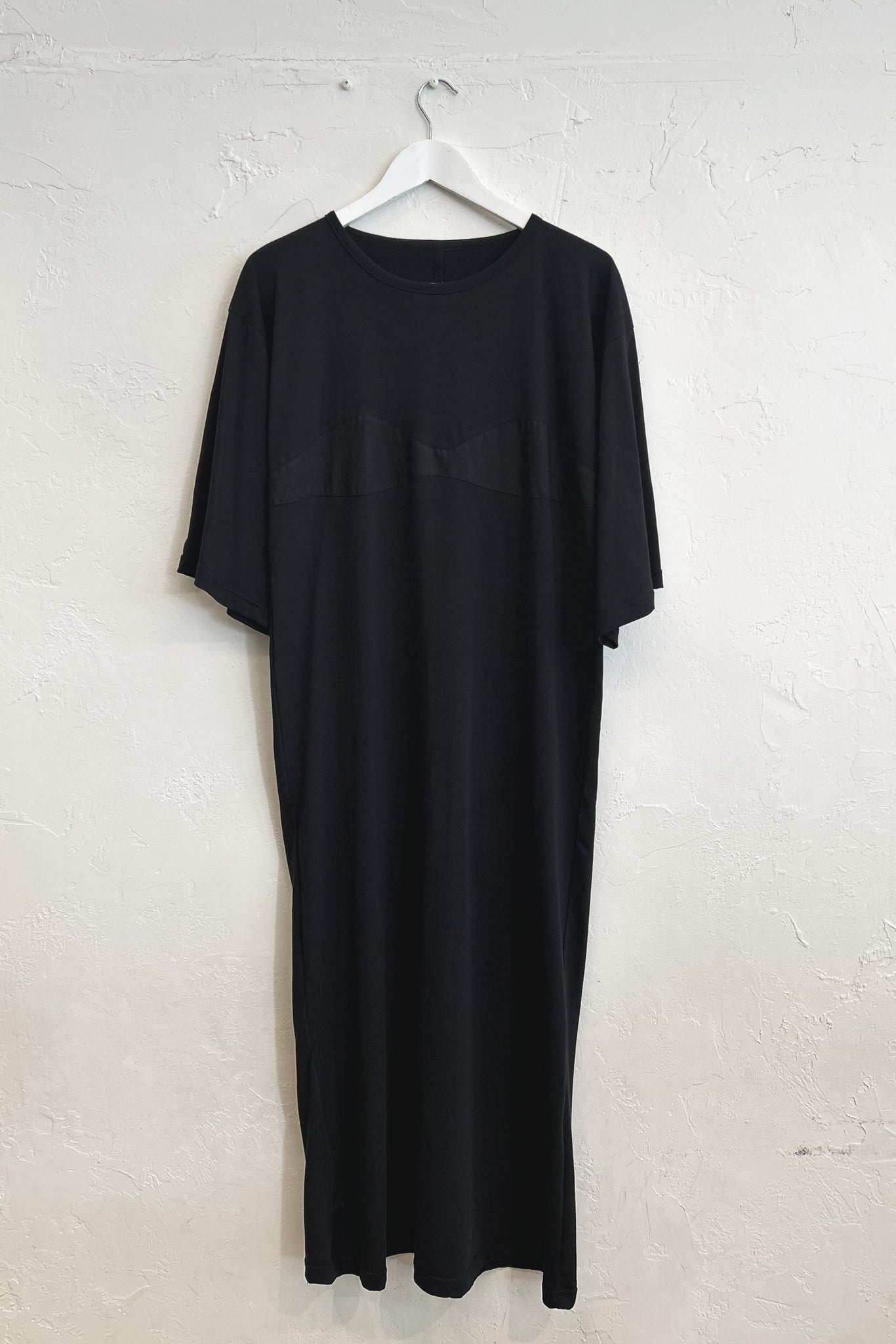 Sazanami Long Dress | Linen + Cotton | Black
