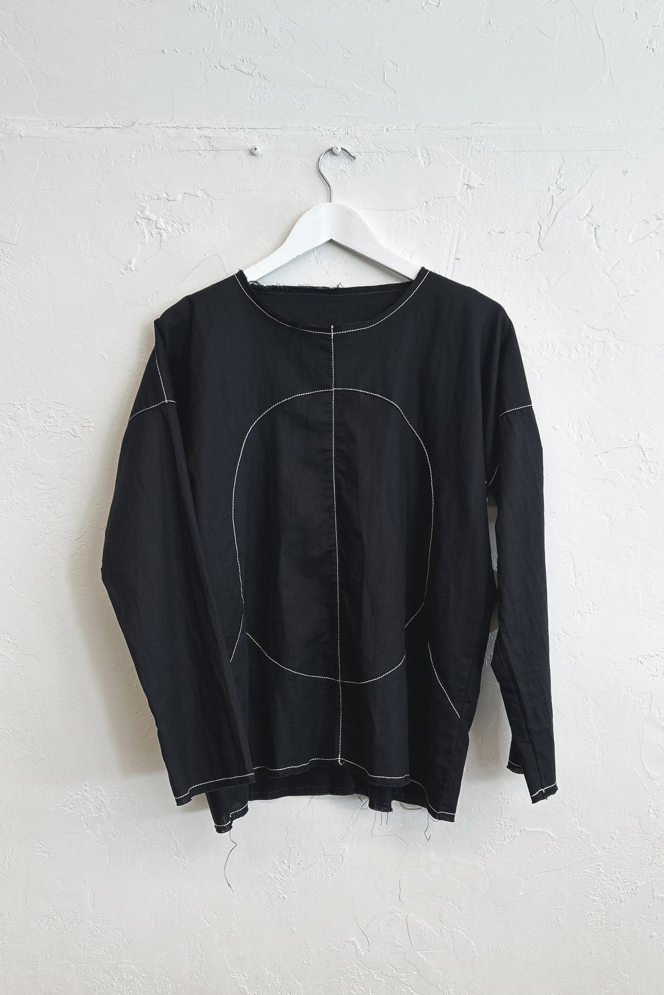 Yozakura Long Sleeve | Linen + Cotton | Black